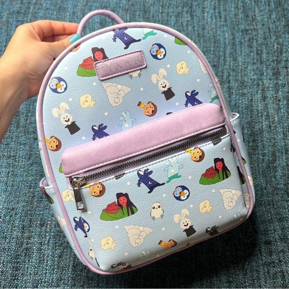 Disney Pixar Shorts Characters Allover Print Mini Backpack Vegan Leather NWOT